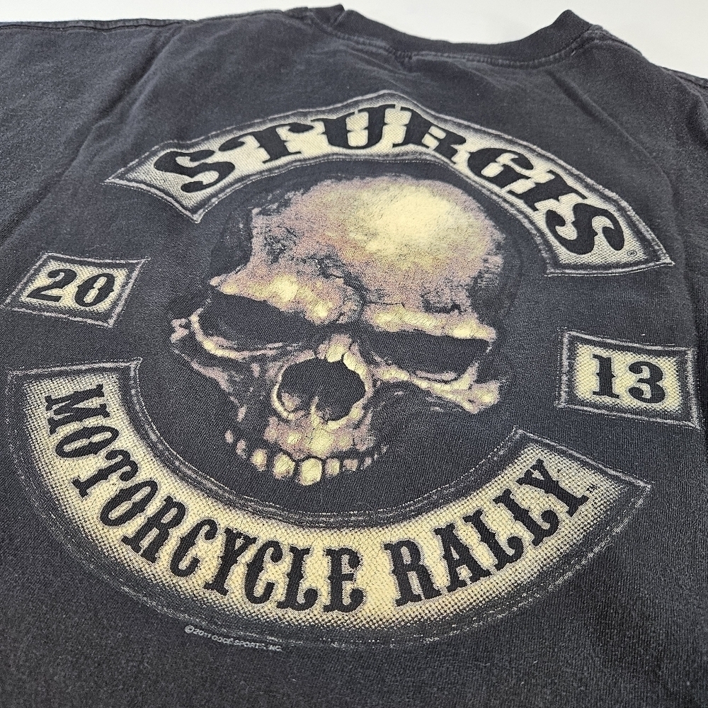 Sturgis Hot Leather Tee shirt Size 3-XLarge New Tags 2013 Motorcylce Rally Skull